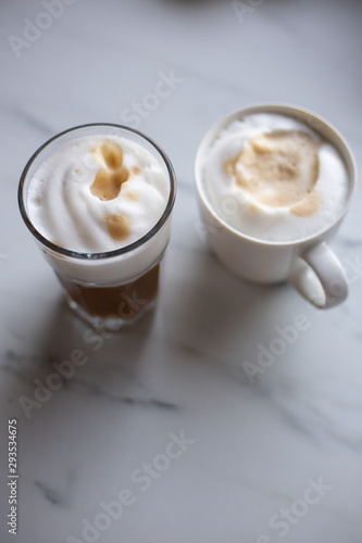 Coffee latte macchiato with vegan coconut milk © kriina2000