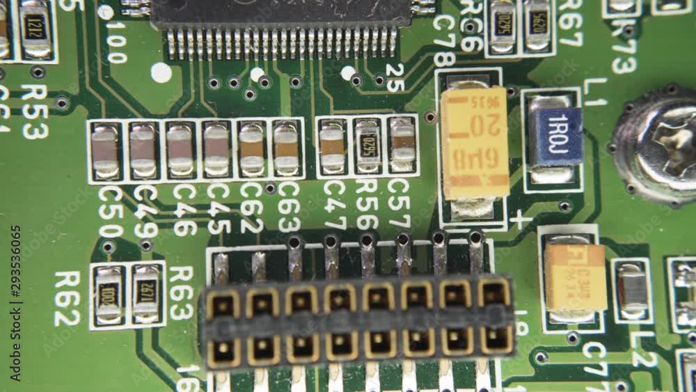PCB Closeup Electronic Components Surface Mount SMD SMT PCB Closeup Electronic Components Surface Mount SMD SMT