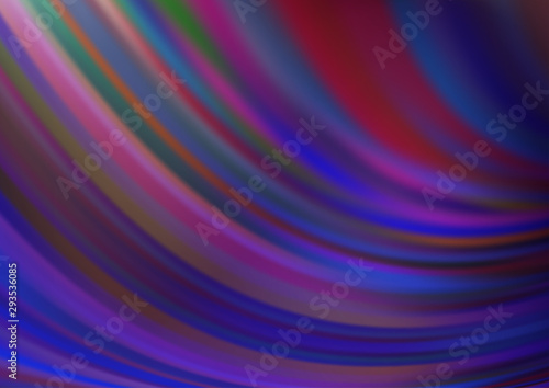 Dark Purple vector background with curved circles. Shining illustration, which consist of blurred lines, circles. The elegant pattern for brand book. © Dmitry