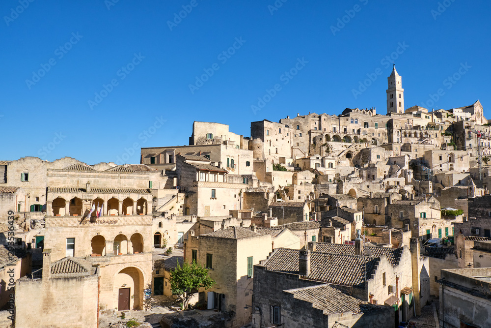 View of the beautiful old town of Matera in southern Italy