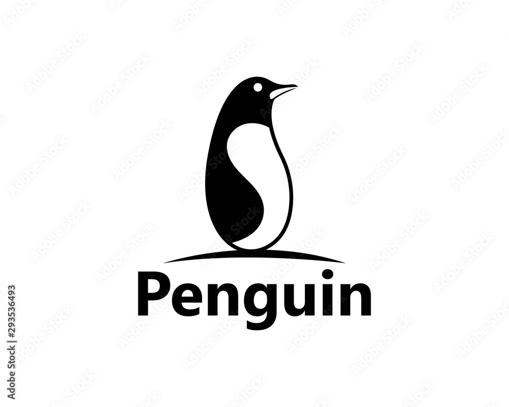 Obraz premium Penguin Logo Template vector icon illustration design