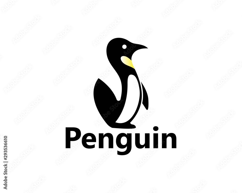 Obraz premium Penguin Logo Template vector icon illustration design