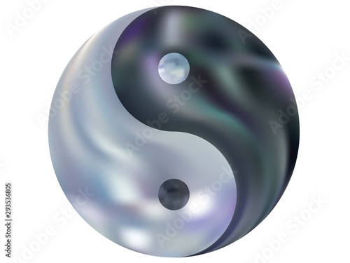Gradient background in the form of yin yang.