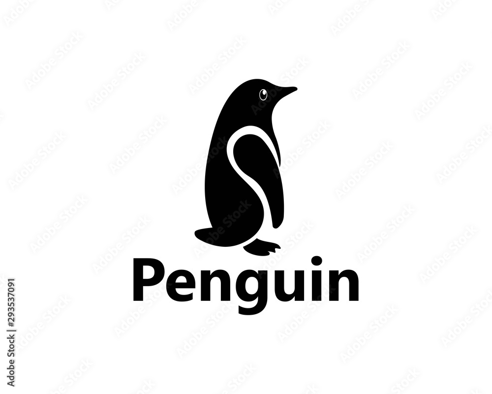 Obraz premium Penguin Logo Template vector icon illustration design