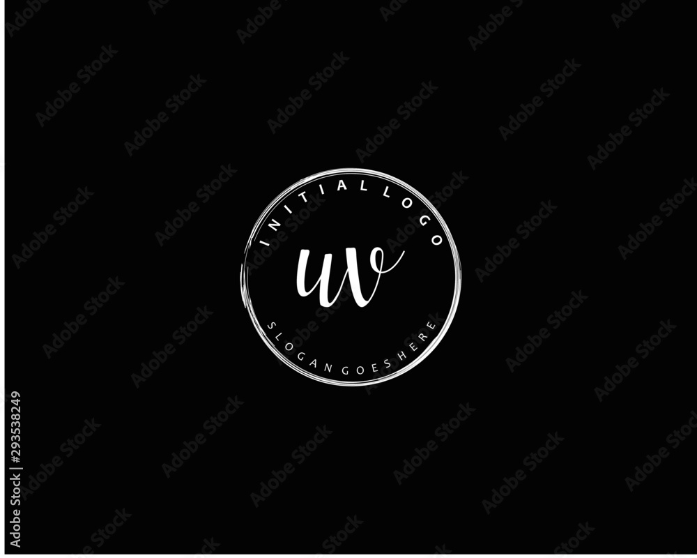 UV Initial handwriting logo vector UV Initial handwriting logo vector
