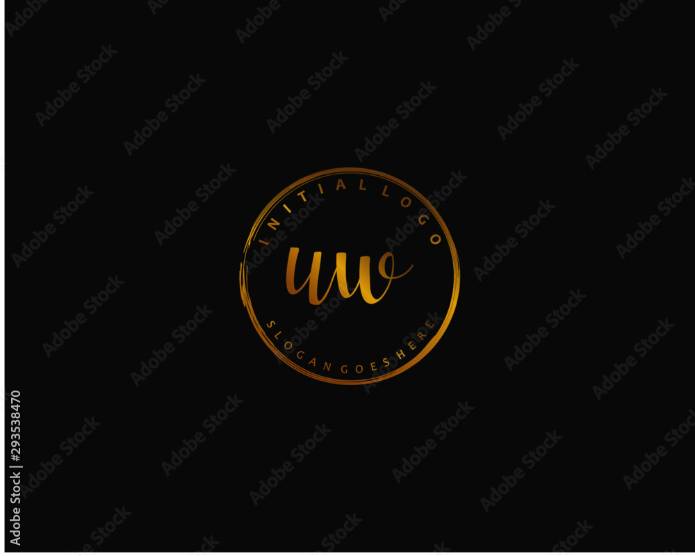 UW Initial handwriting logo vector
