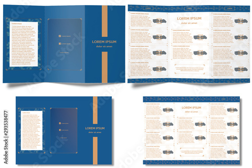 Blue vintage layout easy editable for illustrator