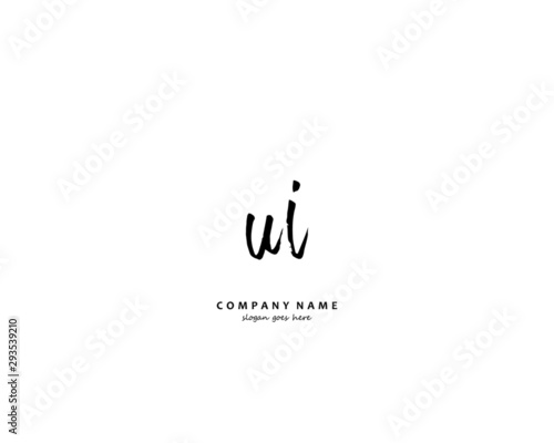 UI Initial handwriting logo vector