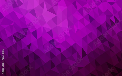 Dark Purple vector polygonal template. A vague abstract illustration with gradient. Elegant pattern for a brand book.