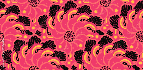 butterfly flower seamless scales wide melon night