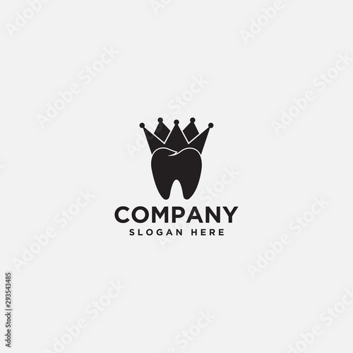 vector dental king. tooth logo icon template.