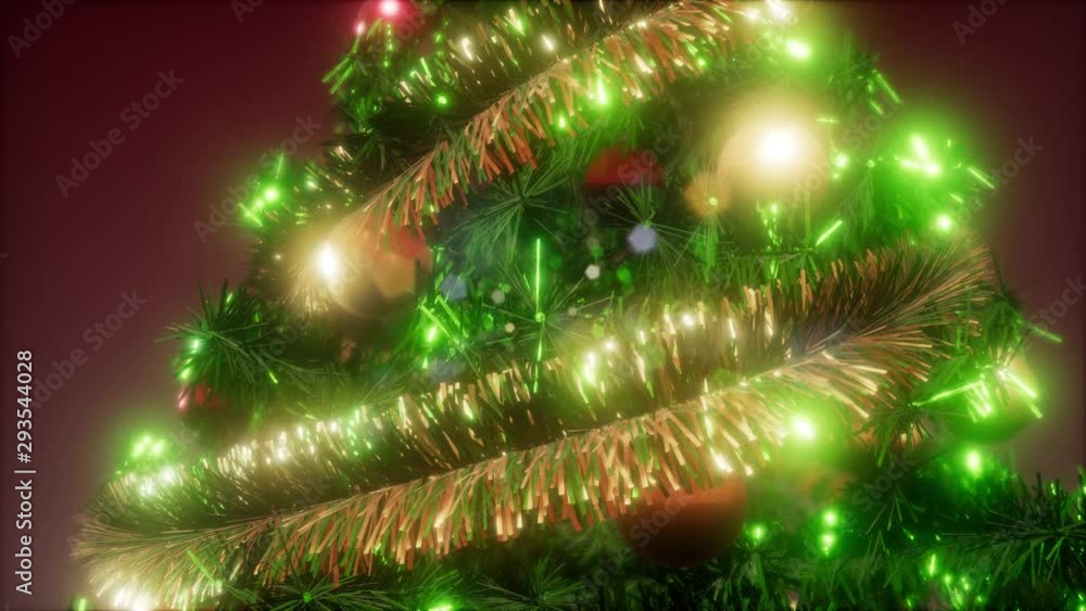 Joyful studio shot of a Christmas tree with colorful lights Joyful studio shot of a Christmas tree with colorful lights