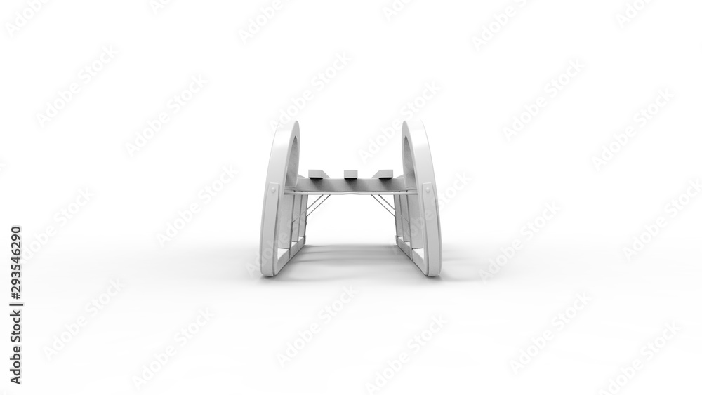 3d rendering of a sled isolated in white background 3d rendering of a sled isolated in white background