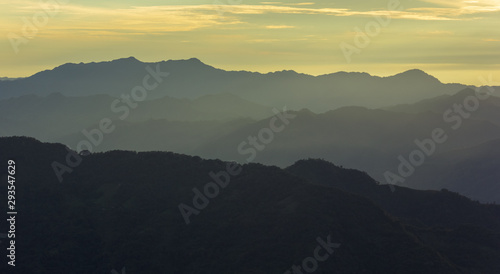 A view of the hills of the state of Mizoram from the village of Hmuifang.