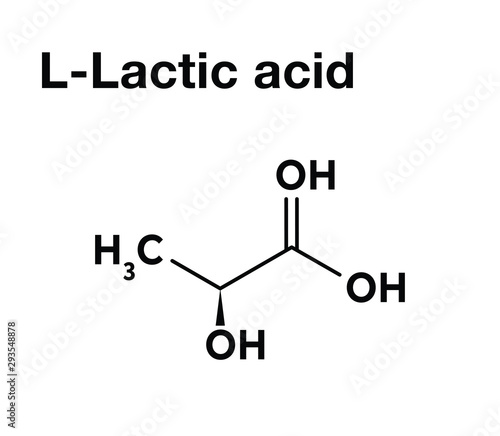 L-Lactic acid structural chemical formula