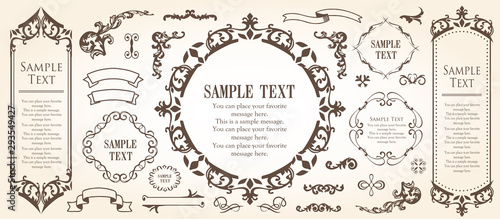 エレガントフレームデザイン　アンティーク　ラグジュアリー　ビンテージ