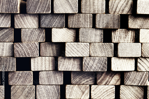 Wooden block stack texture background