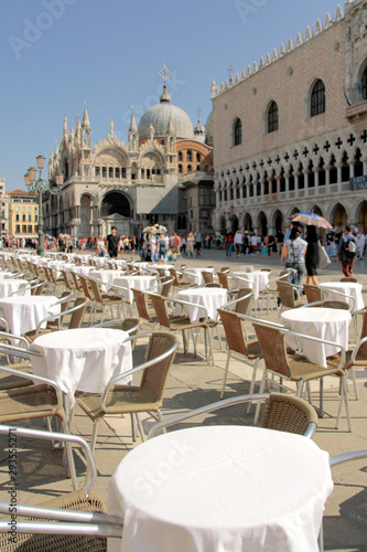 St. Mark's Square cafe in the morning
