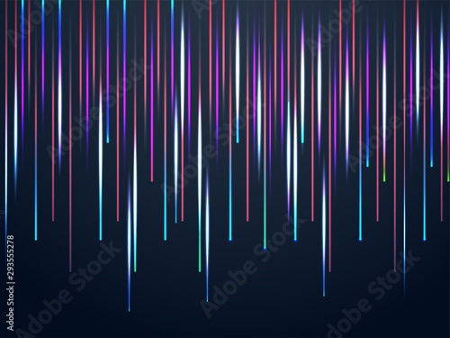 Colourful laser light falling abstract background.