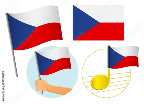 Czech Republic flag icon set Free Download Czech Republic flag icon set - GFXLoad