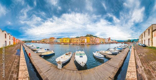 Bosa  colourful town in Sardinia  Italy.