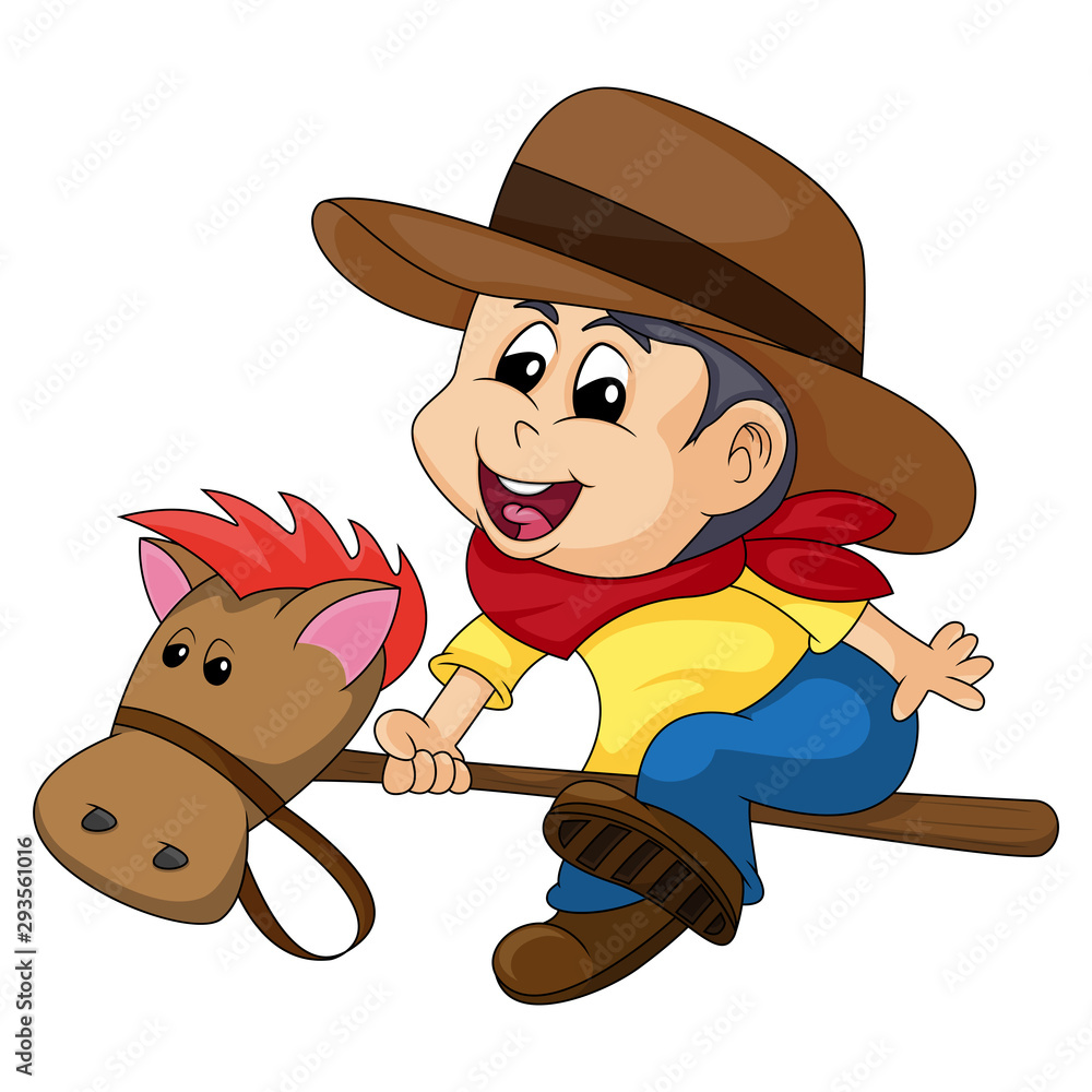 vetor-de-boy-playing-as-a-cowboy-with-a-stick-horse-cartoon-vector