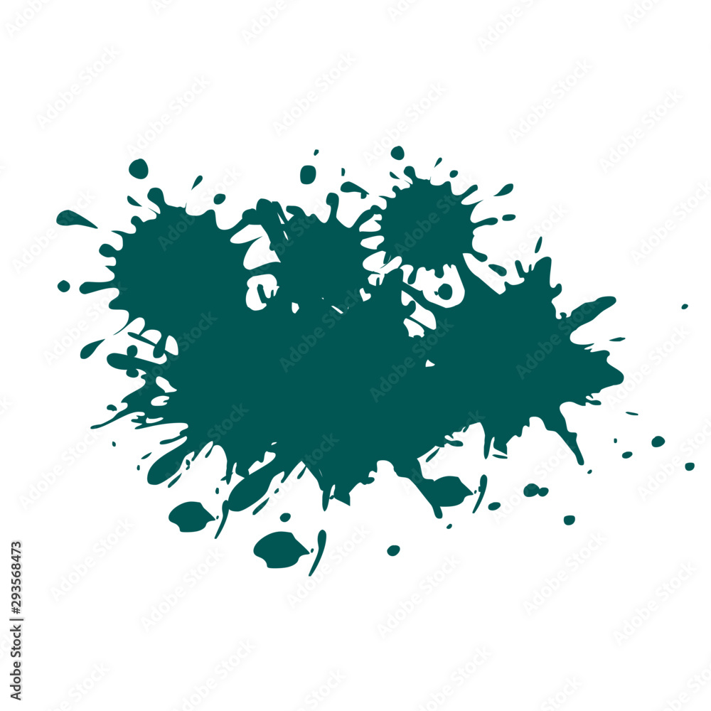 Green Color Paint Splash - Cartoon Vector Image Stock Vector | Adobe Stock