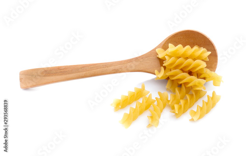 heap of pasta on white background photo