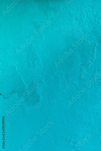 Turquoise concrete wall as texture for background