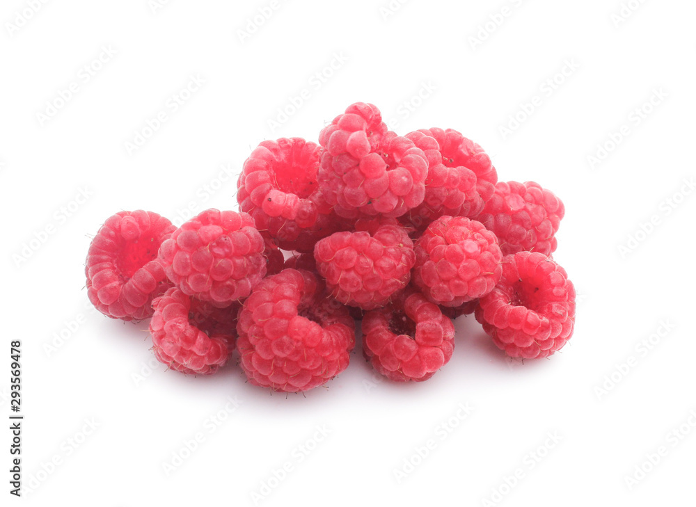 raspberries isolated on white background raspberries isolated on white background