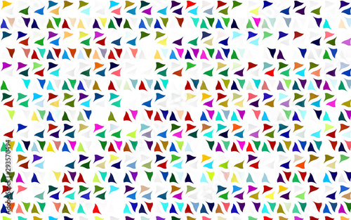 Light Multicolor, Rainbow vector pattern in polygonal style. Abstract gradient illustration with triangles. Best design for your ad, poster, banner.