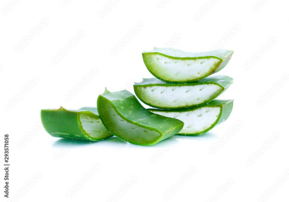 Aloe Vera sliced isolated on white background Aloe Vera sliced isolated on white background