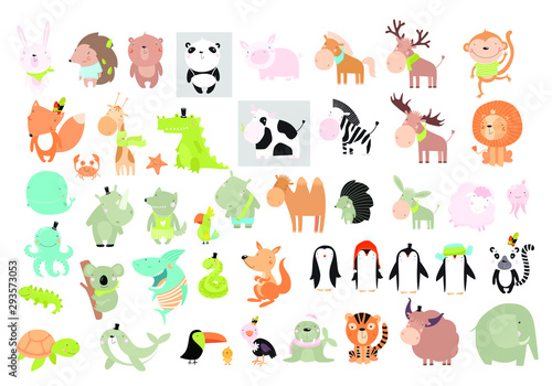 Big vector set of animals.  © olga