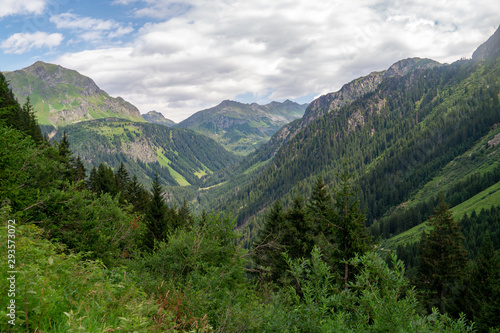 Summer mountain landscape along Silvretta High Alpine Road, Austria