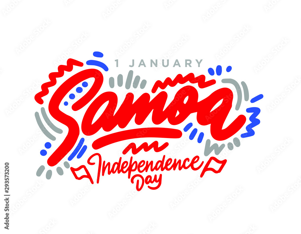 Samoa Independence Day. Vector Template Design Illustration. Design for greeting cards, banners. Vector illustration.