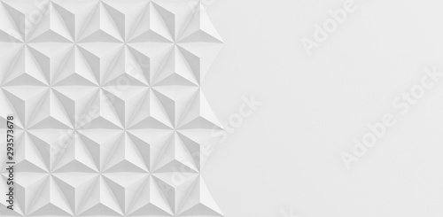 Triangular abstract geometric gray background of triangular volumetric elements of different random size. 3D illustration