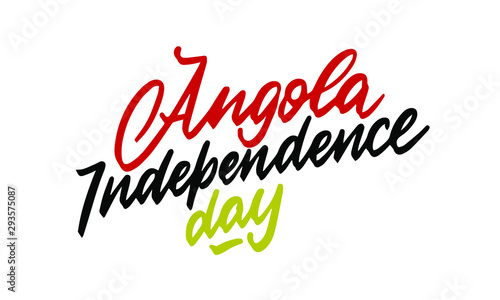 Angola Independence Day. Vector Template Design Illustration. Design for greeting cards, banners. Vector illustration.