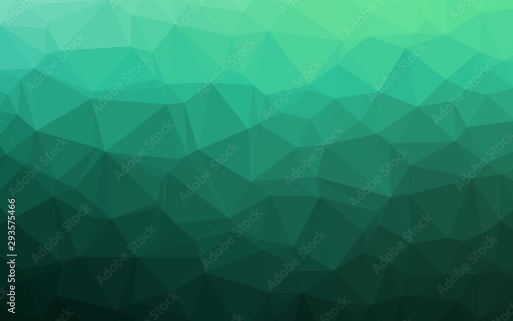 Obraz premium Light Green vector shining triangular background. Geometric illustration in Origami style with gradient. Polygonal design for your web site.