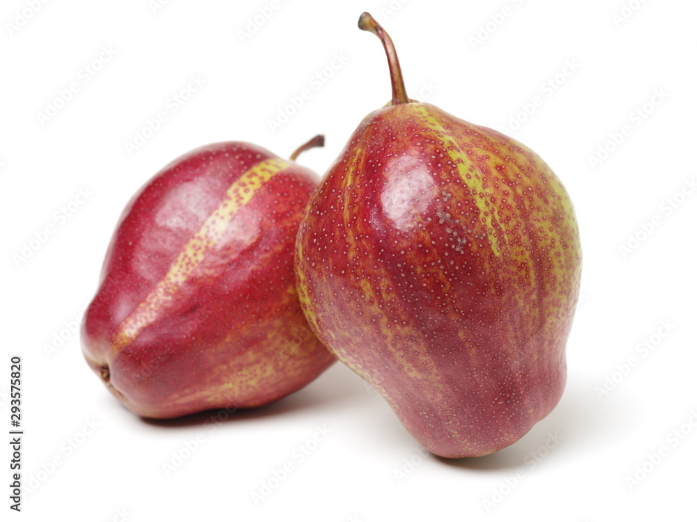 Red pear isolated on white background Red pear isolated on white background