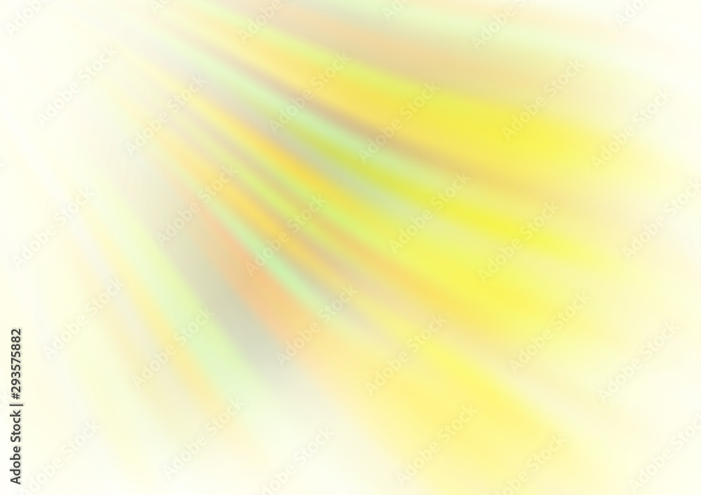 Light Yellow, Orange vector background with curved circles. Shining illustration, which consist of blurred lines, circles. Textured wave pattern for backgrounds.