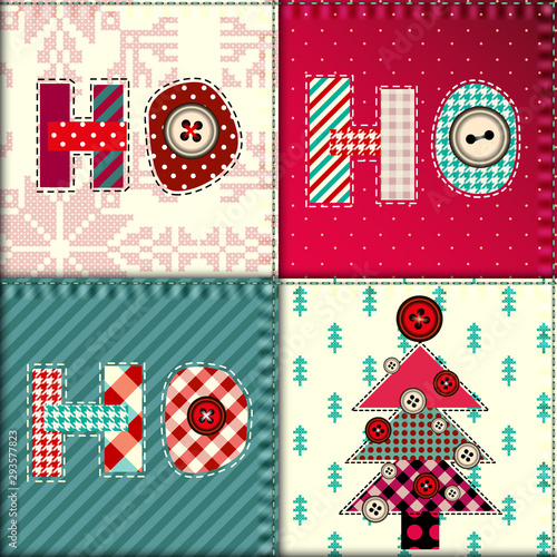 Patchwork textile pattern. Seamless quilting design background.