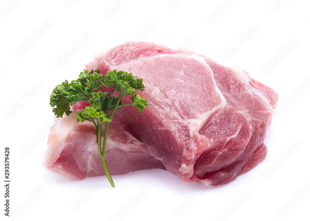 Fresh raw beef steak isolated on white background Fresh raw beef steak isolated on white background