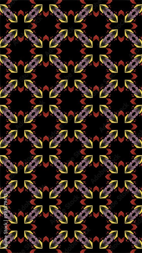 Fototapeta premium Ornate geometric pattern and abstract colored background