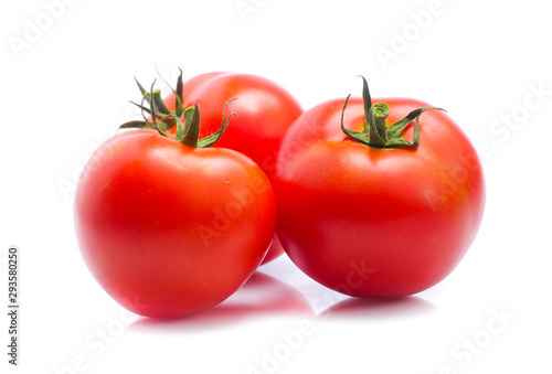 Tomato vegetables pile isolated on white background