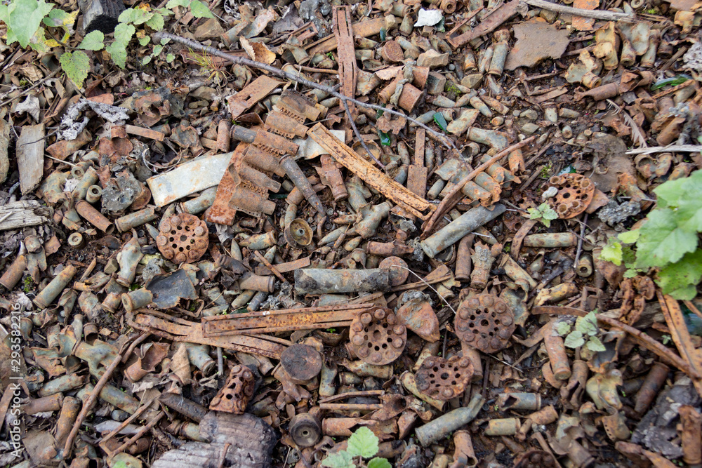 massiveli burned gun ammunition in the forest massiveli burned gun ammunition in the forest