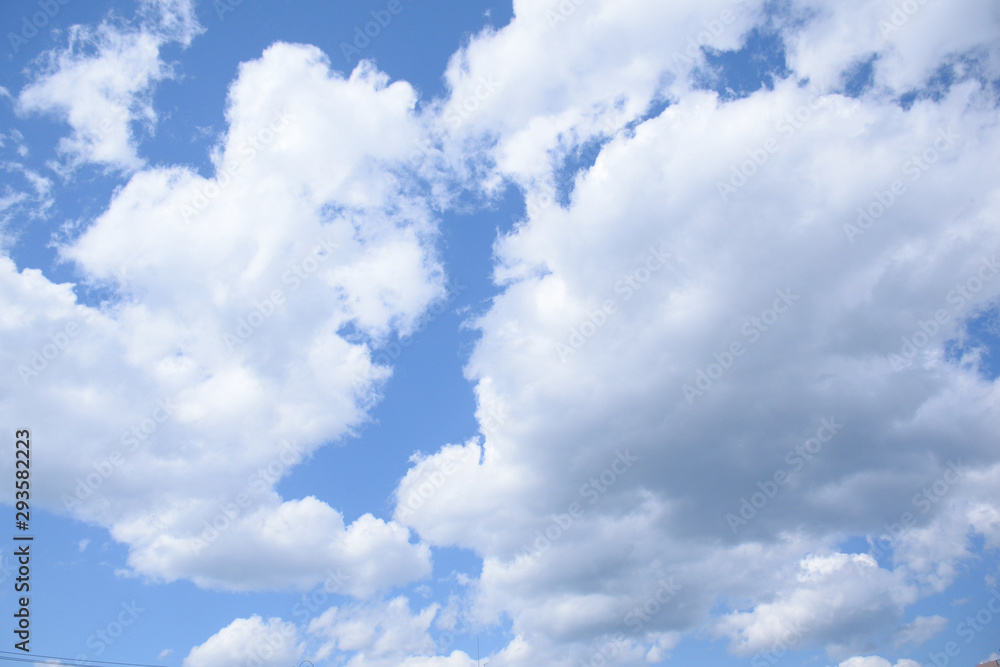 Obraz premium clear blue sky and clouds.