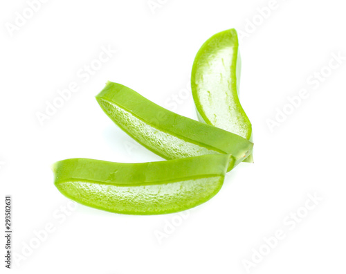 Aloe sliced  isolated on a white background