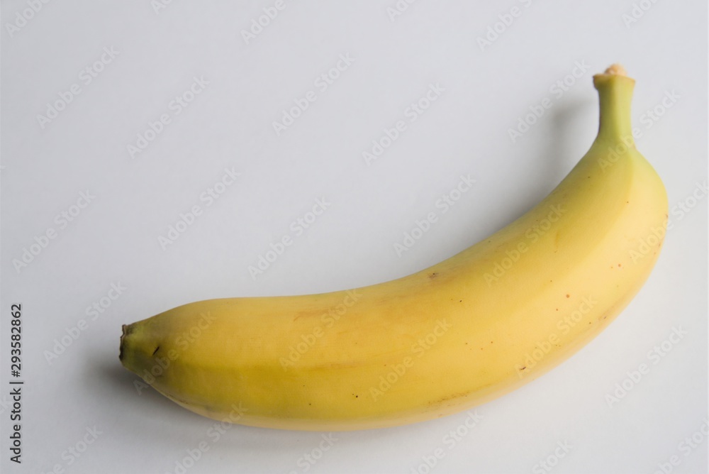 Ripe fresh yellow banana on a white background. Ripe fresh yellow banana on a white background.