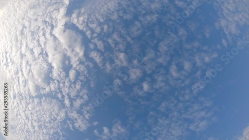 Nice view of time lapse looking sea of clouds in a blue background sky photo