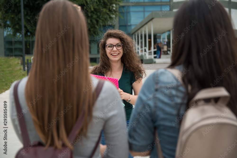 Group of students on university campus Group of students on university campus